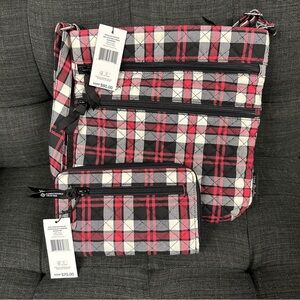 NWT Vera Bradley Crossbody and Wallet - Red Black White